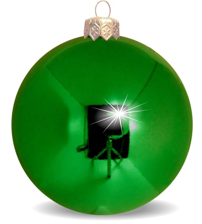 Weihnachtskugeln aus Kunststoff für innen und aussen grün glänzend