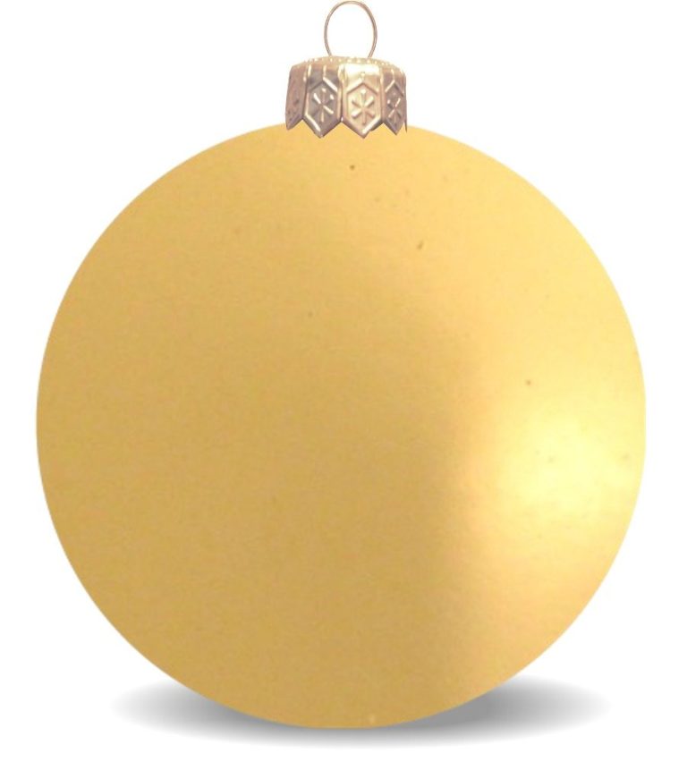 Weihnachtskugeln aus Kunststoff für innen und aussen hellgold glänzend