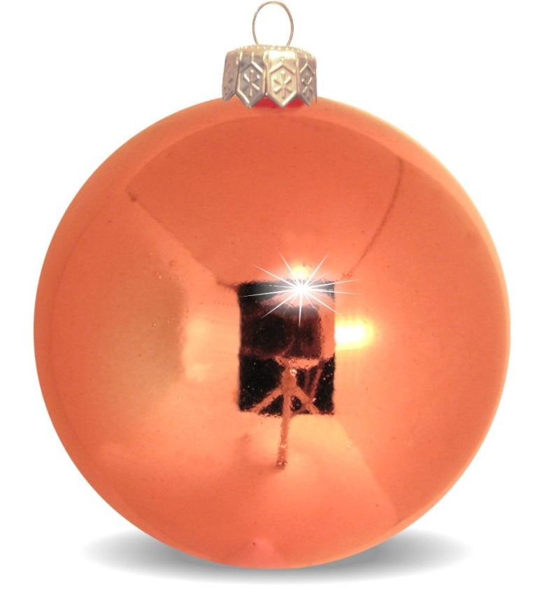 Weihnachtskugeln aus Kunststoff für innen und aussen rosé glänzend