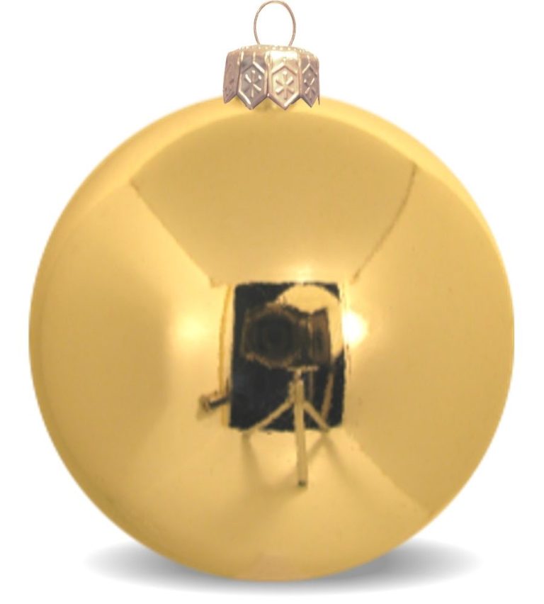 Weihnachtskugeln aus Kunststoff für innen und aussen hellgold glänzend