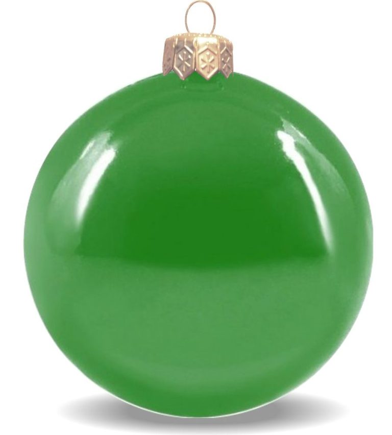 Weihnachtskugeln aus Kunststoff für innen und aussen orange glänzend