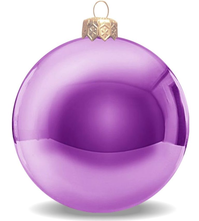 Weihnachtskugeln aus Kunststoff für innen und aussen lila glänzend