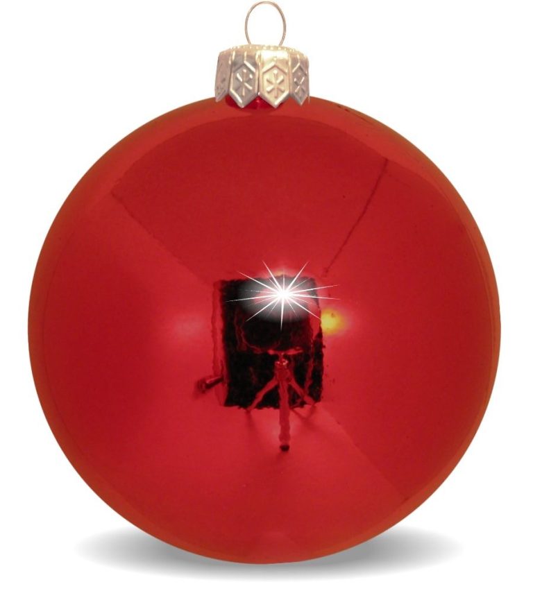 Weihnachtskugeln aus Kunststoff für innen und aussen rot glänzend
