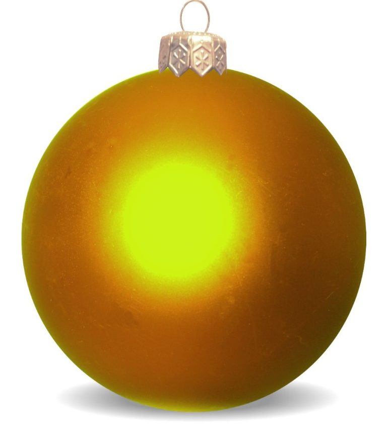 Weihnachtskugeln aus Kunststoff für innen und aussen gelbgold glänzend 