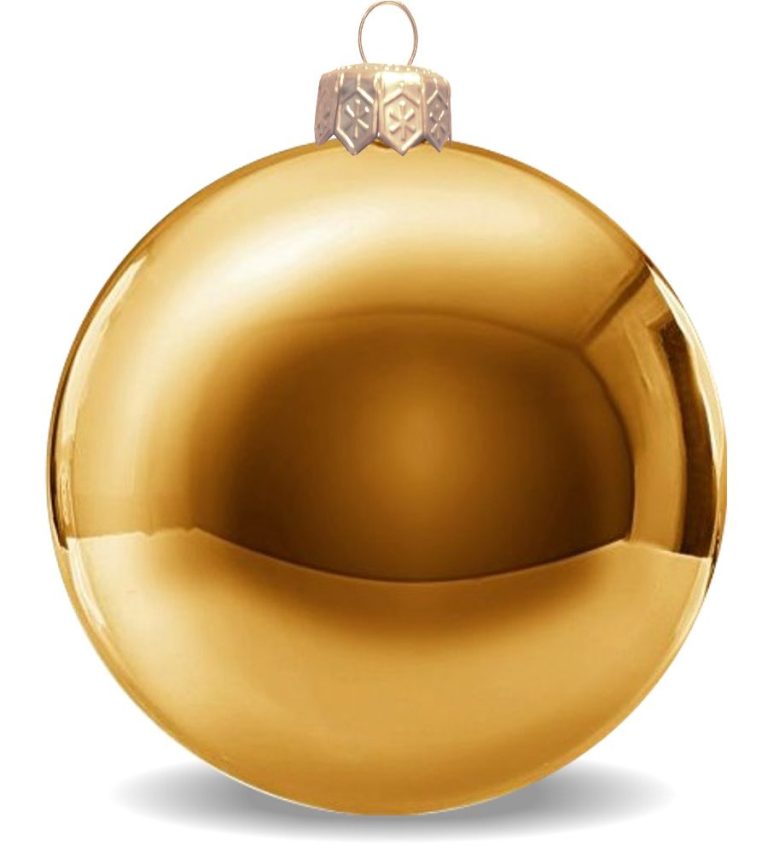 Weihnachtskugeln aus Kunststoff für innen und aussen messing glänzend