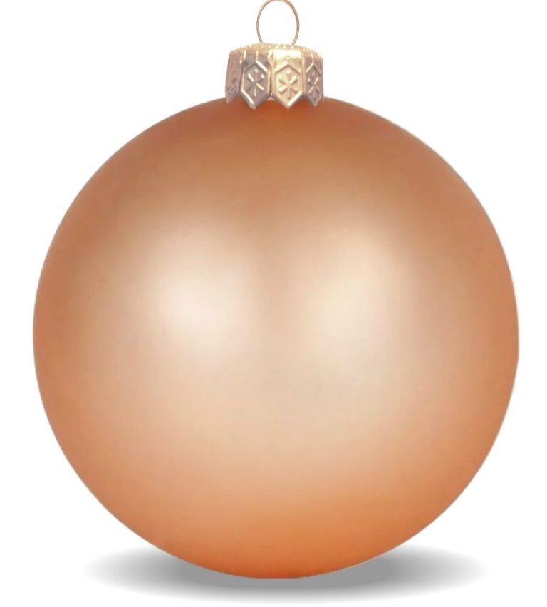 Weihnachtskugeln aus Kunststoff für innen und aussen aprikot glänzend