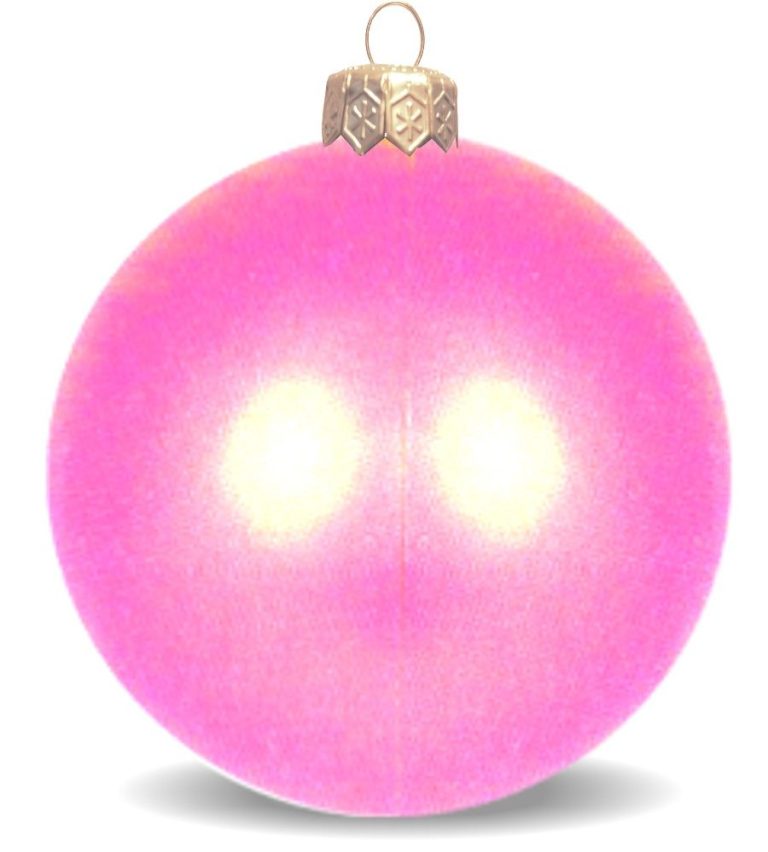 Weihnachtskugeln aus Kunststoff für innen und aussen rosa glänzend