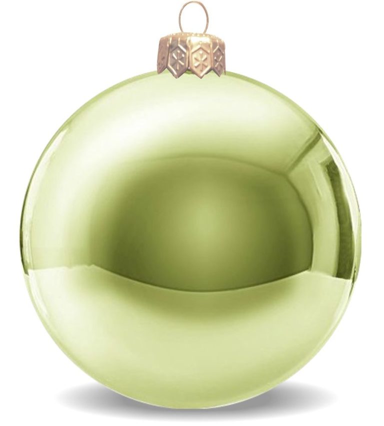 Weihnachtskugeln aus Kunststoff für innen und aussen mint glänzend