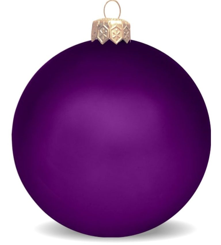 Weihnachtskugeln aus Kunststoff für innen und aussen lila glänzend