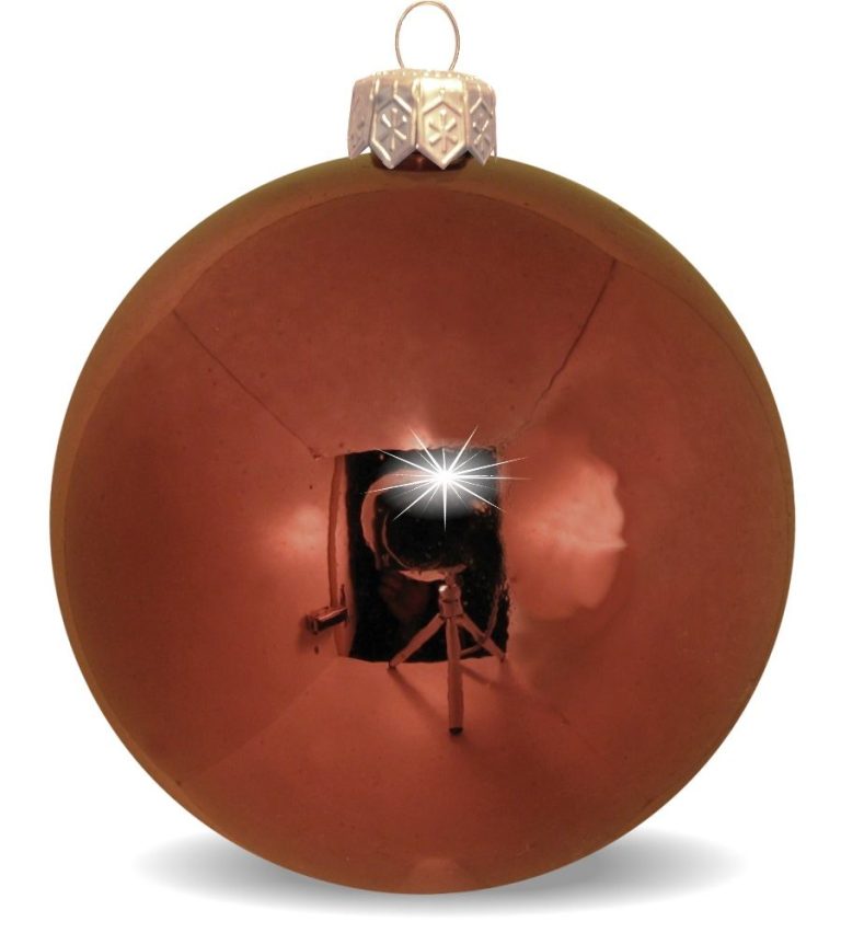 Weihnachtskugeln aus Kunststoff für innen und aussen kupfer glänzend