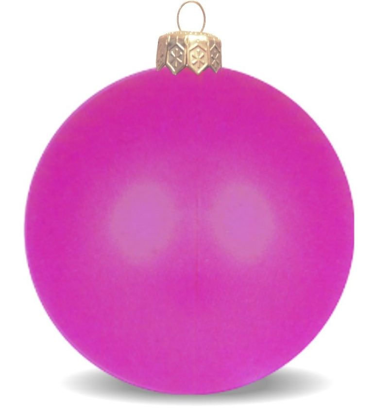 Weihnachtskugeln aus Kunststoff für innen und aussen magenta glänzend