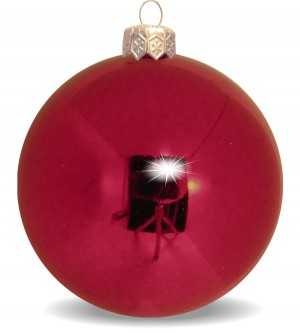 Weihnachtskugeln aus Kunststoff für innen und aussen bordeaux glänzend