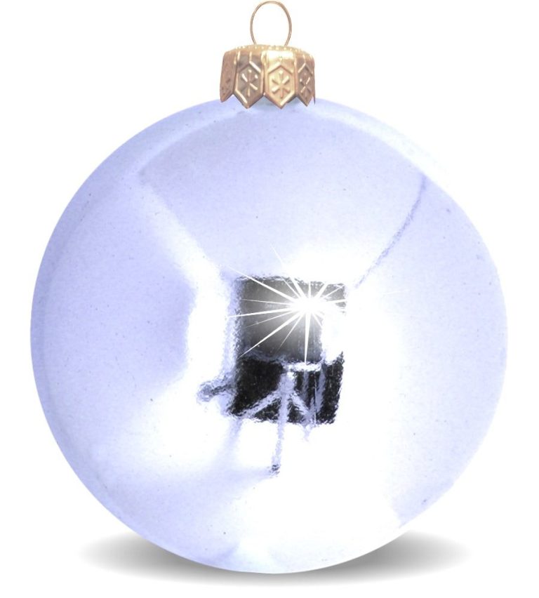 Weihnachtskugeln aus Kunststoff für innen und aussen zartblau glänzend