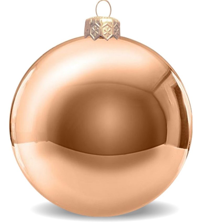 Weihnachtskugeln aus Kunststoff für innen und aussen aprikot glänzend