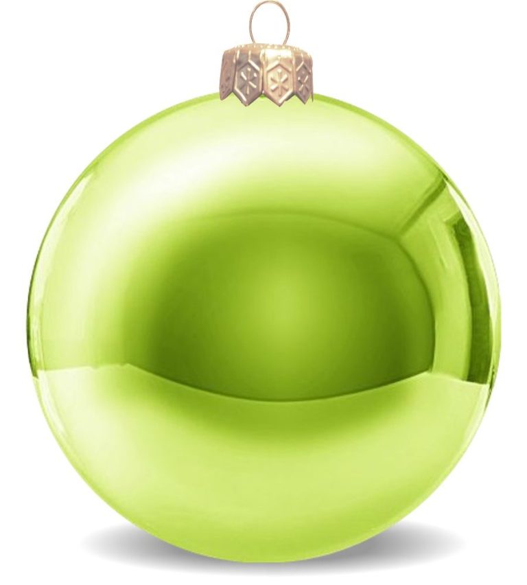 Weihnachtskugeln aus Kunststoff für innen und aussen gelbgrün glänzend
