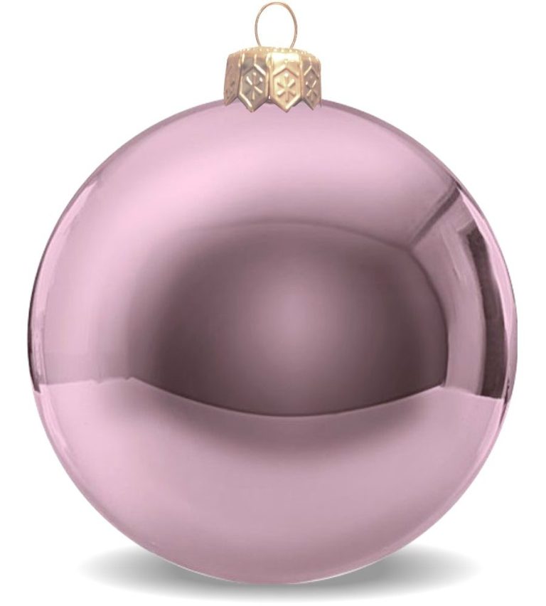 Weihnachtskugeln aus Kunststoff für innen und aussen flieder glänzend