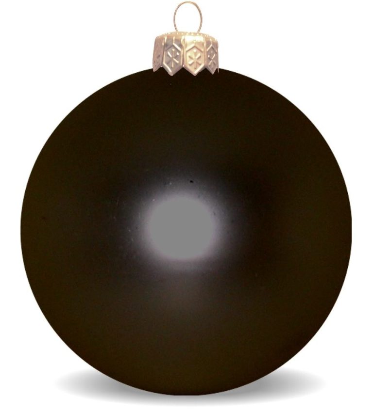 Weihnachtskugeln aus Kunststoff für innen und aussen schwarz glänzend