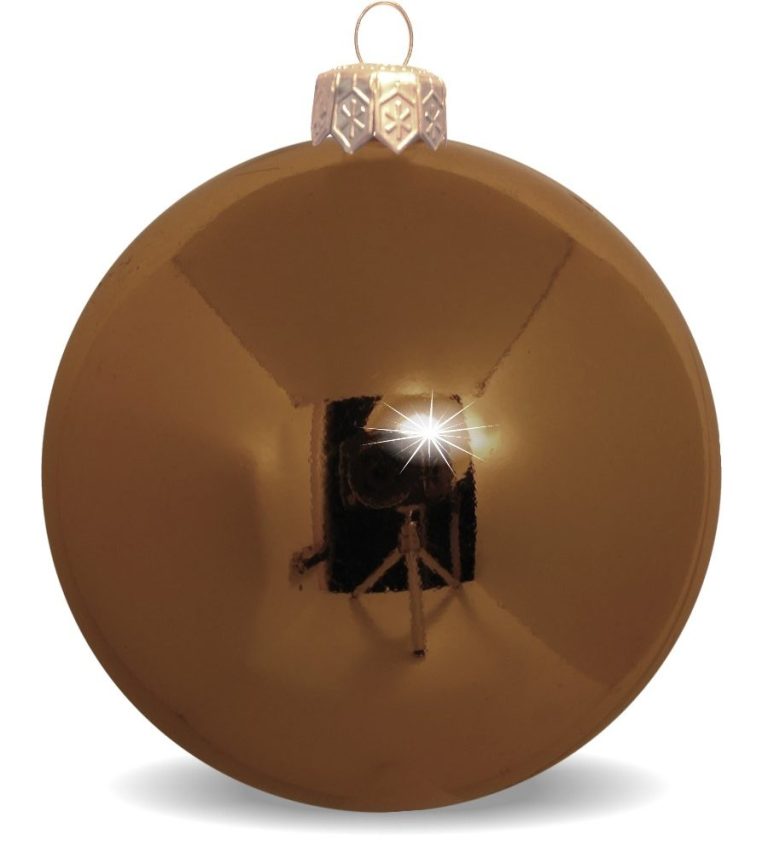 Weihnachtskugeln aus Kunststoff für innen und aussen bronce glänzend